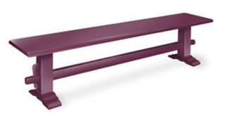 Eco Friendly Chilmark Trestle Leg BENCH Solid Wood 30 Painted Colors 