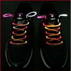    color Led fashion Flashing Shoelaces (Pink   Blue) 