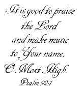Christian bible verse stamp, Praise & Make Music, #6  