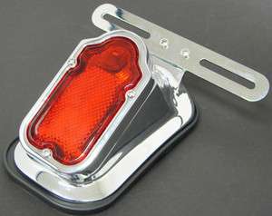 CHROME AFTERMARKET TOMBSTONE TAIL LIGHT FOR HARLEY CHOPPER BOBBER 