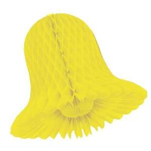  9 Yellow Honeycomb Tissue Bell Patio, Lawn & Garden