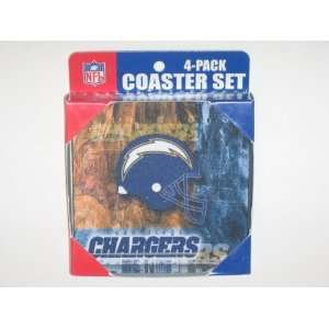  SAN DIEGO CHARGERS 4 Pack (4 x 4) Foam DRINK COASTER SET 