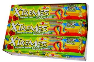 AIRHEADS CANDY   XTREMES RAINBOW BERRY SOUR CANDIES   3 Packs   Party 