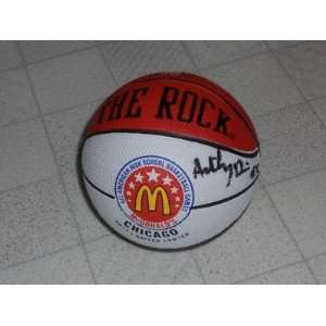  Anthony Davis signed McDonalds mini basketball Kentucky 