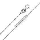 14K Solid White Gold 1.3mm Link Chain   22 inches  