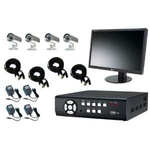  4 channel 120 FPS H.264 System and IR Cameras Complete DVR 