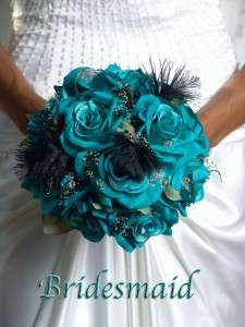GORGEOUS CHARLOTTE TURQUOISE Wedding Bouquets Bouquet Bridal 