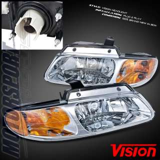 vision chrome housing headlights it fits on 2000 chrysler town