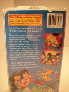 This is a Walt Disney Return of Jafar VHS Tape.The clamshell case and 