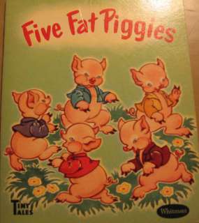 Vintage Book  Whitman Tiny Tales Five Fat Piggies  