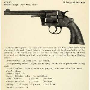  1948 Print .38 Long Colt Officers Target Revolver Army 