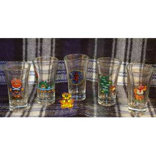 SCOTTISH THEMED SET OF FIVE DRINKING SHOT GLASSES  