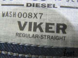 Diesel Jeans VIKER 008X7 Mens Sz 40/32 Straight Leg Dark Faded Wash 