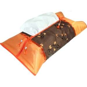  Artiwa Orange Silk Kleenex Tissue Box Cover with Orange 