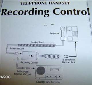 Record Phone Call Handset to tape voice recorder PC Mac  