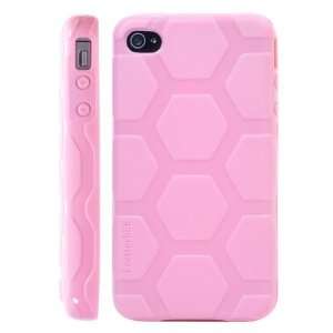  Hexagon Stereo Sense TPU Case Cover for iPhone 4S (Pink 