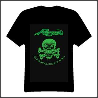 poison old school rock and roll music t shirt  