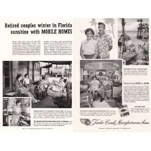 Print Ad 1952 Trailer Coach Manufacturers Retired couples, Florida 
