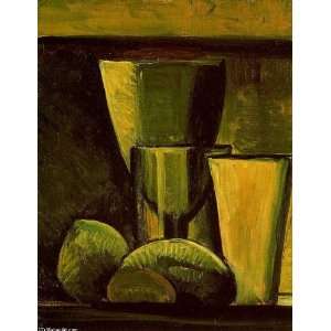   Picasso   24 x 32 inches   Bodegón con vasos y frutas: Home & Kitchen