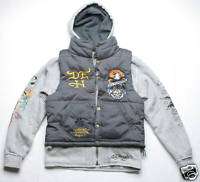Ed Hardy Panther Vested Hoody Jacket (M) Gray  