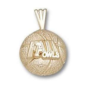 Florida Atlantic Owls Solid 10K Gold FAU Basketball Pendant