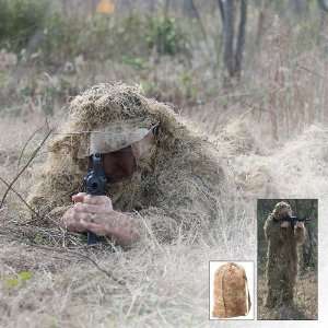  5 piece Desert Ghillie Suit! Includes Hood, Jacket with 