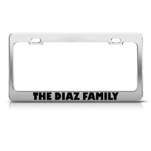  The D?Az Family license plate frame Stainless Metal Tag 