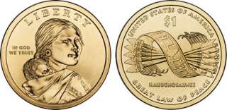 labels 2010 second design for the edge lettered sacagawea coins