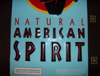 Natural American Spirit Metal Sign 3D Lettering & Image Tobacco 