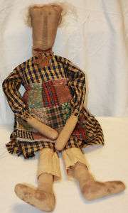 Primitive Americana Folk Art Decor Country Gal Doll 33  