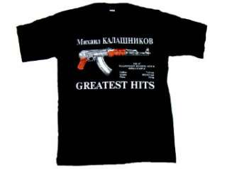  RUSSIAN CCCP USSR T SHIRT AK 47 AK47 MASHINE GUN 