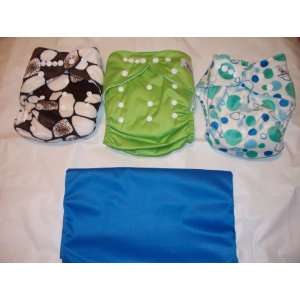   Cloth Baby Cloth Diaper Starter Kit (3 Assorted Boy Color Diapers