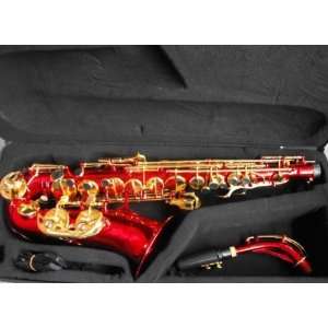    wholesale red colour saxophone with hardcase 