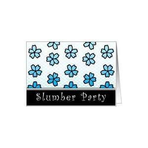 slumber party floral invitations Card