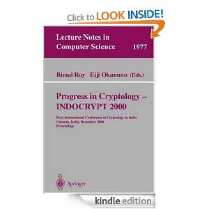 First International Conference in Cryptology in India, Calcutta, India 