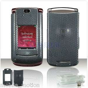 Motorola RAZR2 V9 RAZR2 V9x Gloss Carbon Fiber Protector Case  