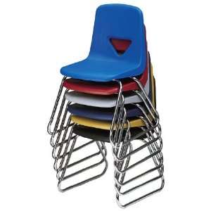   Sled Base Stack Chair with Chrome Frame (15 1/2): Home & Kitchen