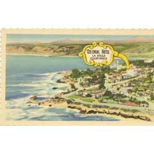   Vintage Postcard Colonial Hotel   La Jolla California 