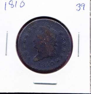 1810 Classic Head Large Cent #D39  