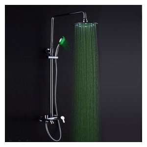   Shower Faucet with 8 Inch Shower Head + Hand Shower: Home Improvement