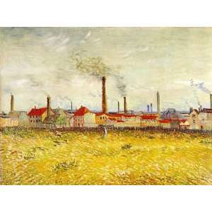  Oil Painting Factories at Asnieres, Seen from the Quai de 