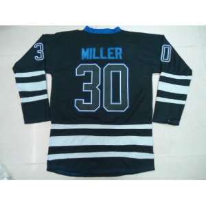  #30 ryan miller new black ice hockey jersey Sports 
