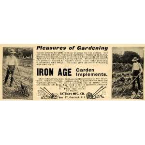   Ad Bateman Mfg Co Iron Age Garden Implements Yard   Original Print Ad