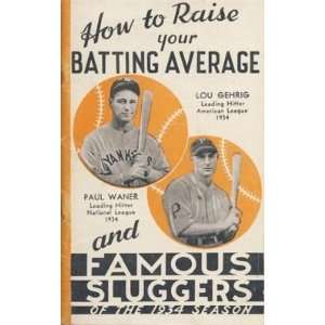   Sluggers Book Lou Gehrig Paul Waner Hof   MLB Books: Sports & Outdoors