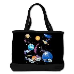   Bag Purse (2 Sided) Black Solar System And Asteroids 