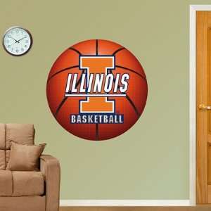   University of Illinois Fathead Wall Graphic Basketball Logo Sports