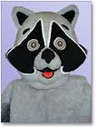 Cartoon Racoon Mascot Costume by CJs Huggables