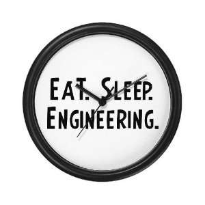 Eat, Sleep, Engineering Love Wall Clock by 