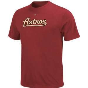  Majestic Houston Astros Brick Red Official Wordmark T 