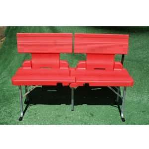  Portable Sports Bench   Red Patio, Lawn & Garden